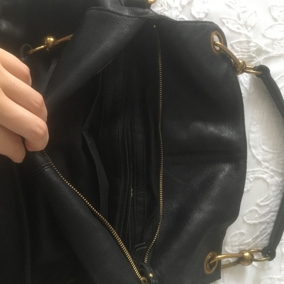 Abro black leather bag (Italian Designer)